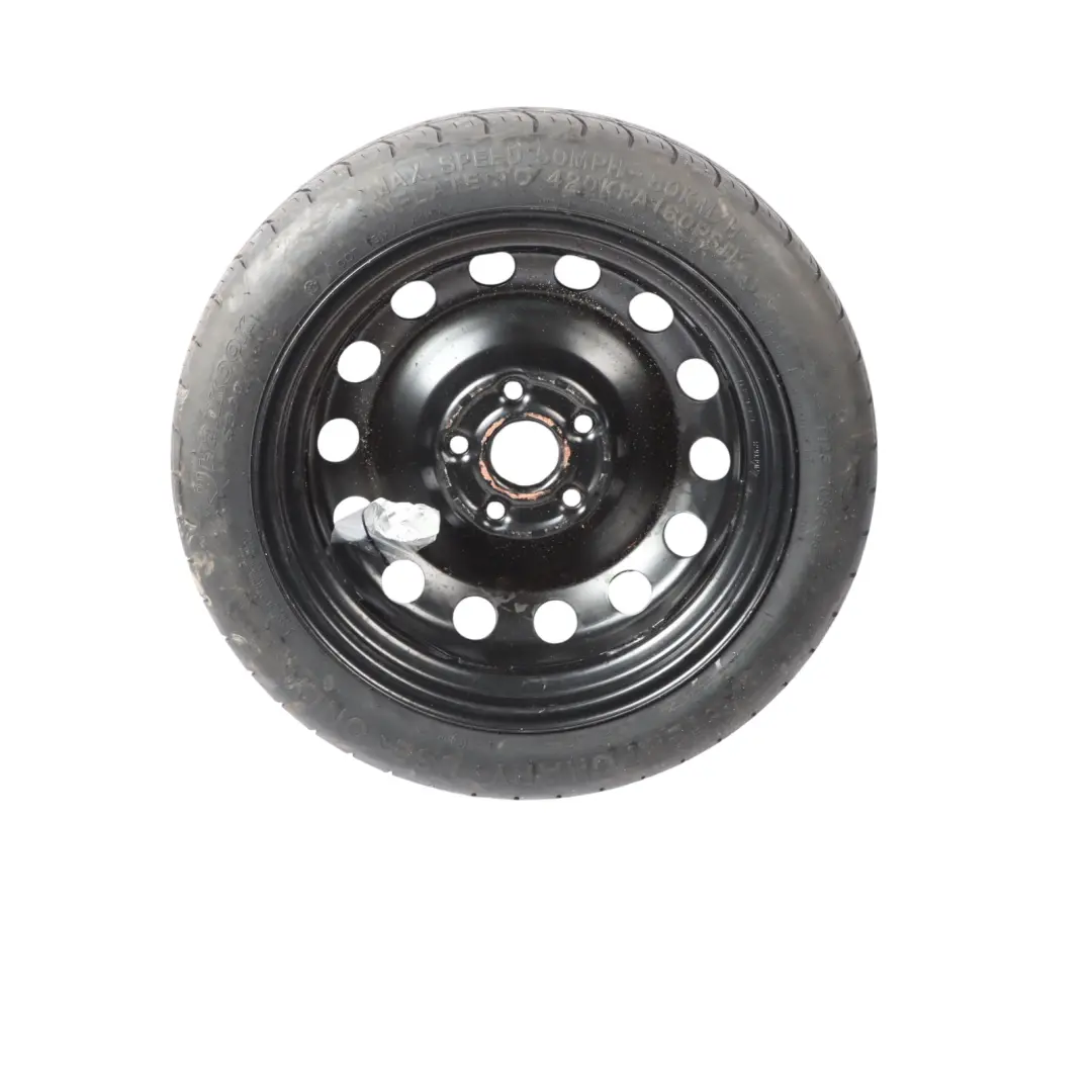 Saver Spare Wheel R16 4J Hankook 125/70 to Audi Volkswagen Space with Part number 1K0501027S Audi Volkswagen Space Saver Spare Wheel R16 4J Hankook 125/70 - SKU 1K0501027S - Part number 1K0501027S