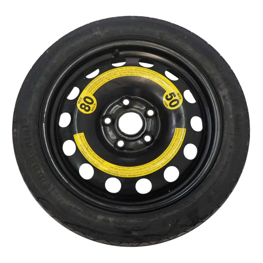 Spare Wheel Audi A3 8P VW Golf V Compact Wheel Steel R16 3,5J 125/70 to with Part number 1K0601027F Spare Wheel Audi A3 8P VW Golf V Compact Wheel Steel R16 3,5J 125/70 - SKU 1K0601027F-1 - Part number 1K0601027F