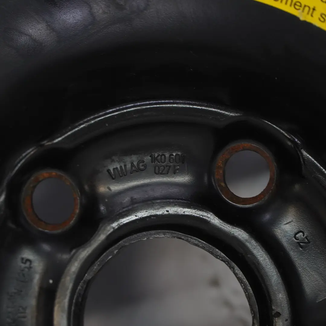 Koło Zapasowe Dojazdówka R16 3,5J 125/70 do Audi A3 8P VW Golf V o numerze 1K0601027F Audi A3 8P VW Golf V Koło Zapasowe Dojazdówka R16 3,5J 125/70 - SKU 1K0601027F-1 - Numer Części 1K0601027F