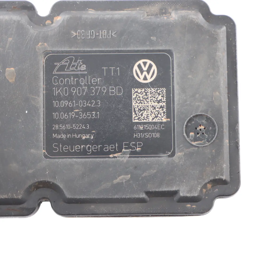 Audi A3 8P 1.6 MPI Module Commande Hydraulique Pompe ABS Freinage - SKU 1K0907379BD - Numéro de pièce 1K0907379BD