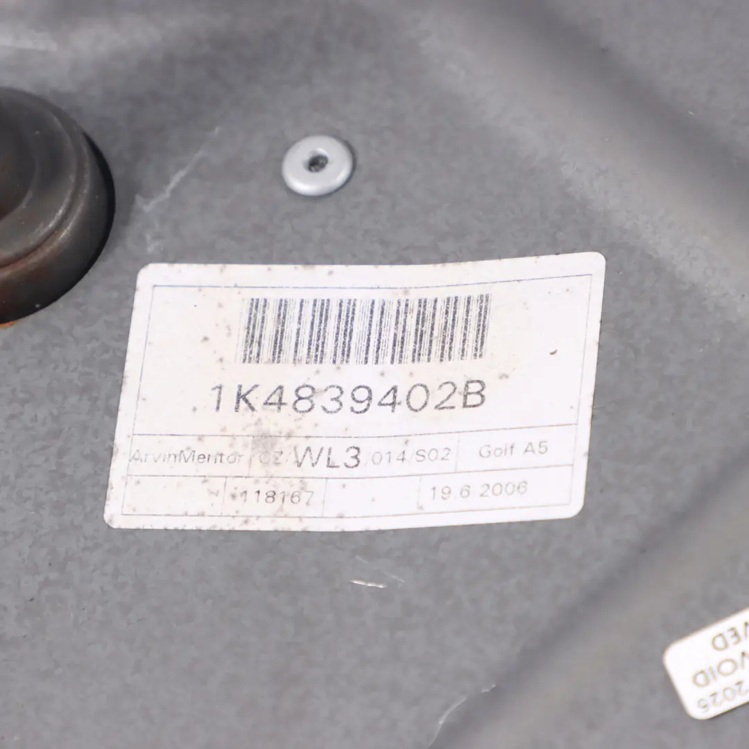 Volkswagen Golf 1K Door Window Regulator Lifter Manual Rear Right O/S - SKU 1K4839402B - Part number 1K4839402B