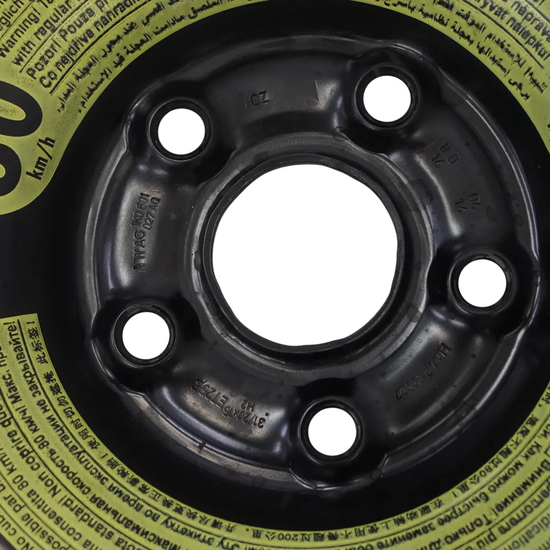 Kompakt Ersatzrad Stahl R18 3,5J 125/70 Hankook für VW Volkswagen Golf 5 mit Teilenummer 1K607027AQ VW Volkswagen Golf 5 Kompakt Ersatzrad Stahl R18 3,5J 125/70 Hankook - SKU 1K607027AQ - Teilenummer 1K607027AQ