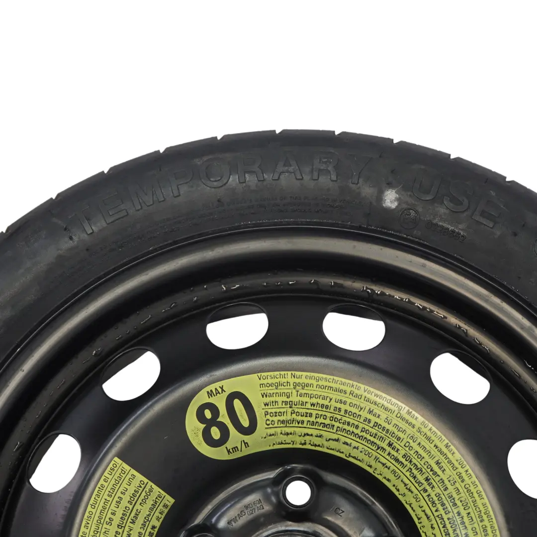 Koło Zapasowe Stalowe R18 3,5J 125/70 Hankook do VW Volkswagen Golf 5 o numerze 1K607027AQ VW Volkswagen Golf 5 Koło Zapasowe Stalowe R18 3,5J 125/70 Hankook - SKU 1K607027AQ - Numer Części 1K607027AQ