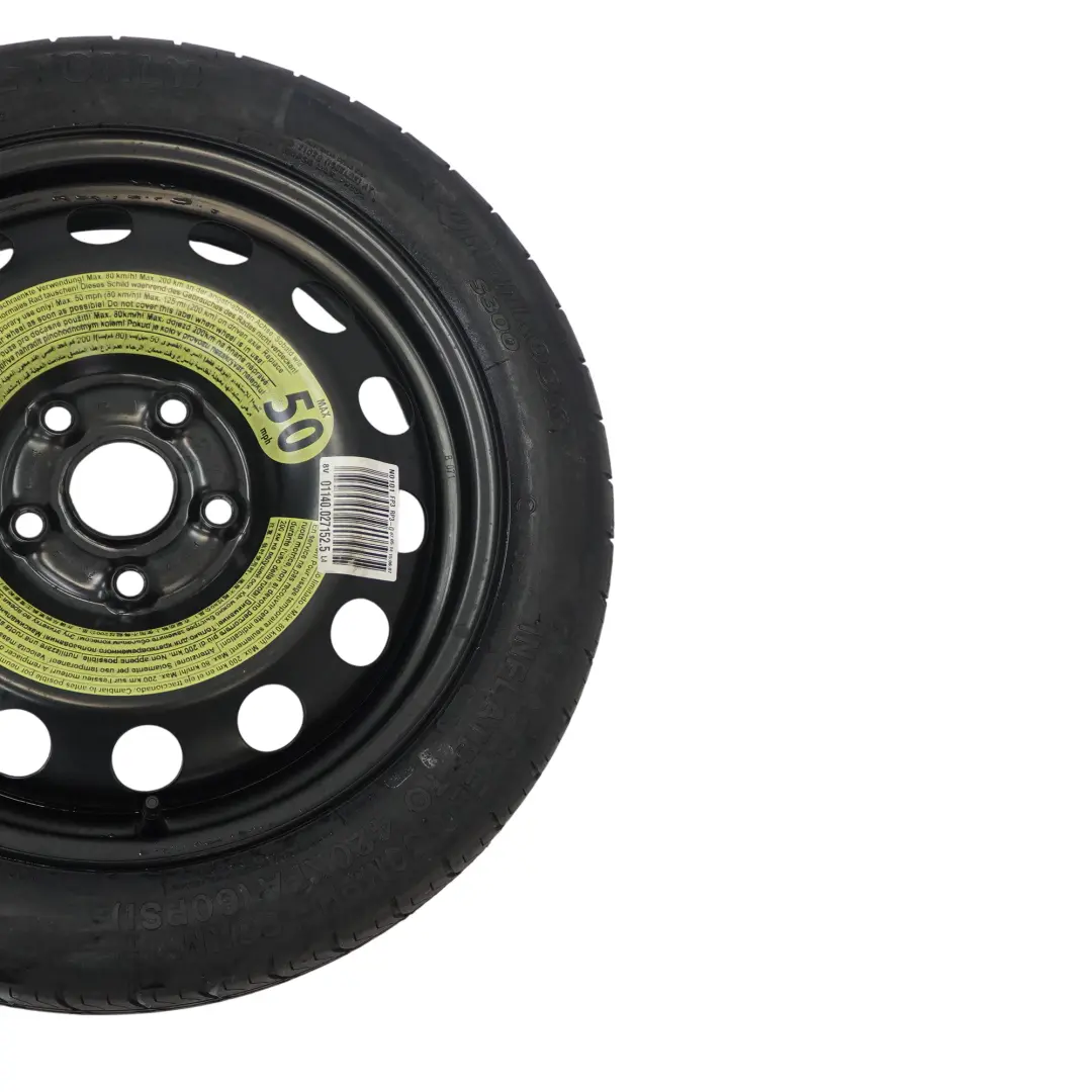 Mk5 Compact Spare Wheel Steel R18 3,5J 125/70 Hankook to VW Volkswagen Golf with Part number 1K607027AQ VW Volkswagen Golf Mk5 Compact Spare Wheel Steel R18 3,5J 125/70 Hankook - SKU 1K607027AQ - Part number 1K607027AQ