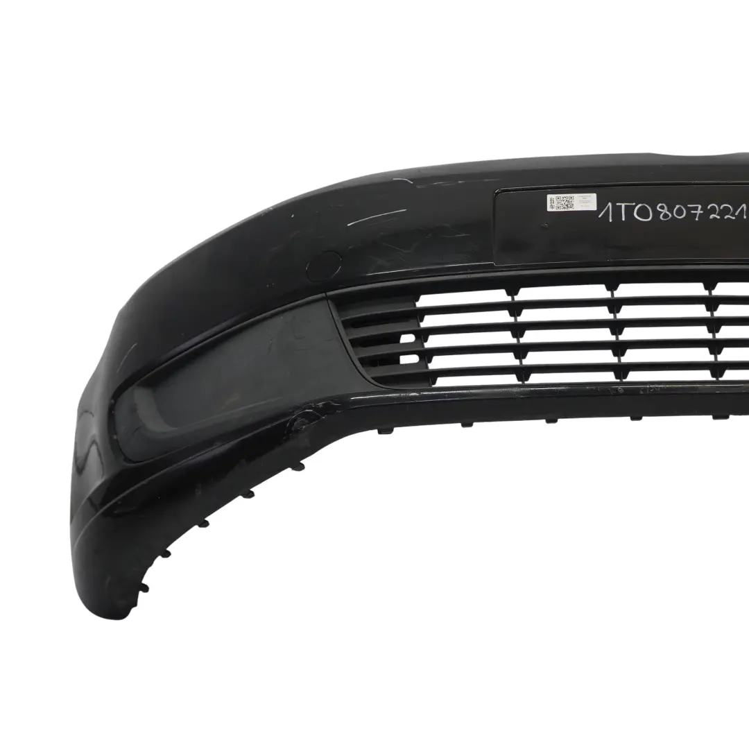 Front Bumper Front Trim Panel Cover Deep Black Pearl - C9X Volkswagen VW Touran - SKU 1T0807221M-DBL - Part number 1T0807221M