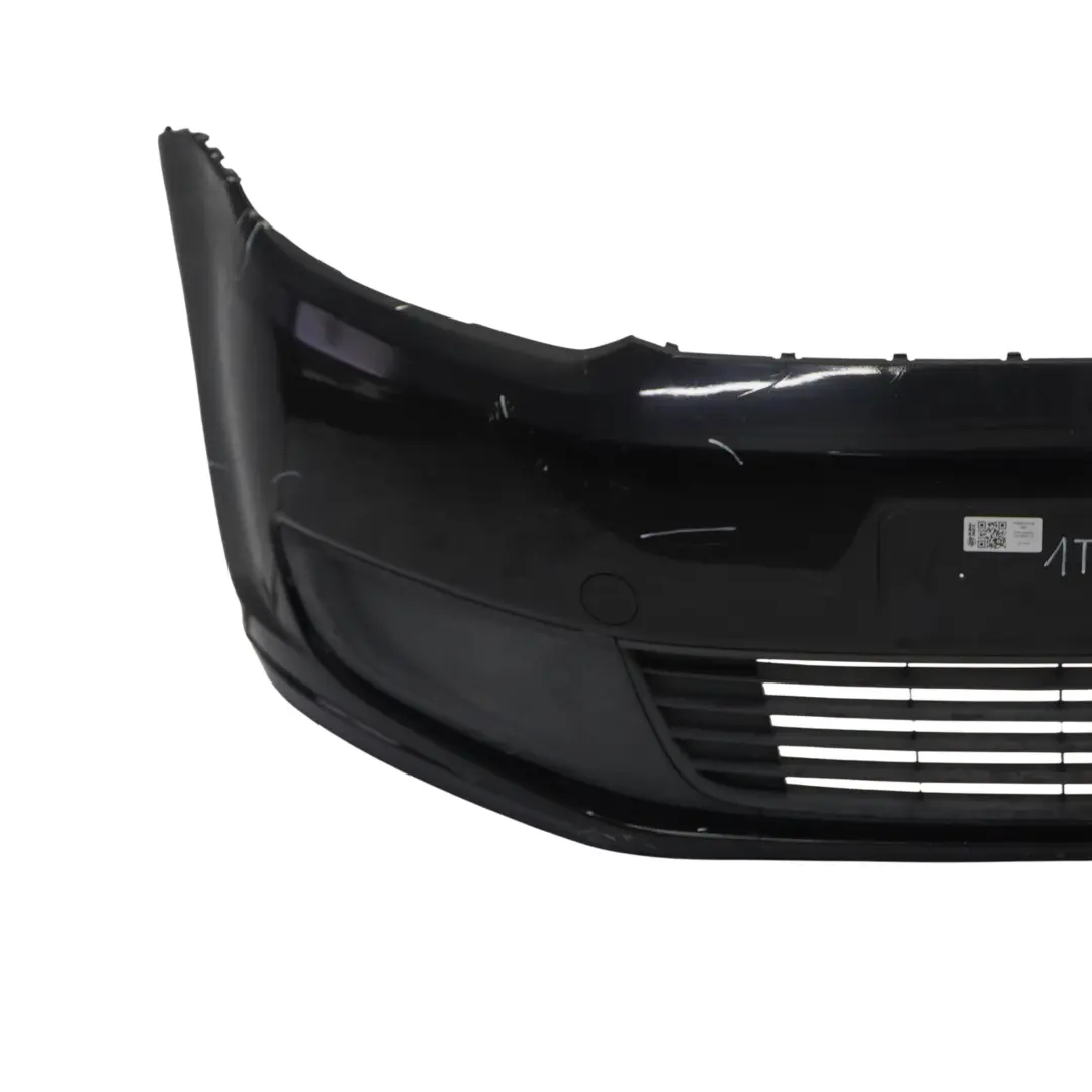 Front Bumper Front Trim Panel Cover Deep Black Pearl - C9X Volkswagen VW Touran - SKU 1T0807221M-DBL - Part number 1T0807221M