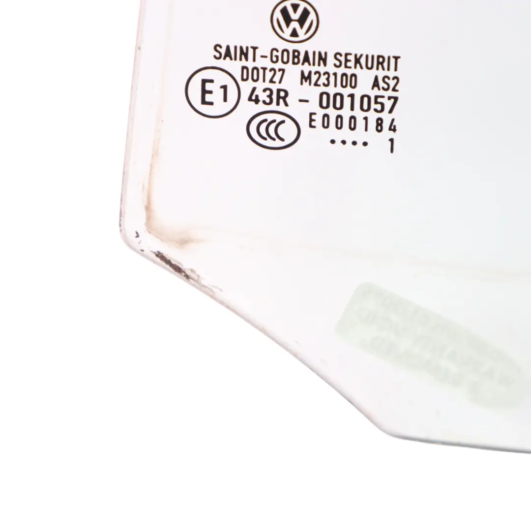 VW Volkswagen Touran 1T Rear Quarter Window Pane Glass Right O/S AS2 - SKU 1T0845216D - Part number 1T0845216D