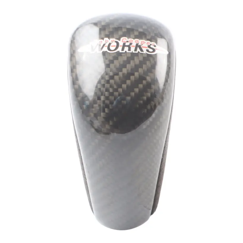 Selector Lever Grip Gear Shift Knob Carbon to MINI Cooper R55 R56 JCW with Part number 2147229 MINI Cooper R55 R56 JCW Selector Lever Grip Gear Shift Knob Carbon - SKU 2147229-1 - Part number 2147229
