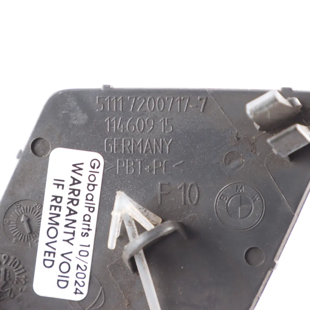 Front Bumper Trim Towing Lug Cover Titan Silver Metallic 354 to BMW F10 F11 with Part number 2182402 BMW F10 F11 Front Bumper Trim Towing Lug Cover Titan Silver Metallic 354 - SKU 2182402-TS - Part number 2182402