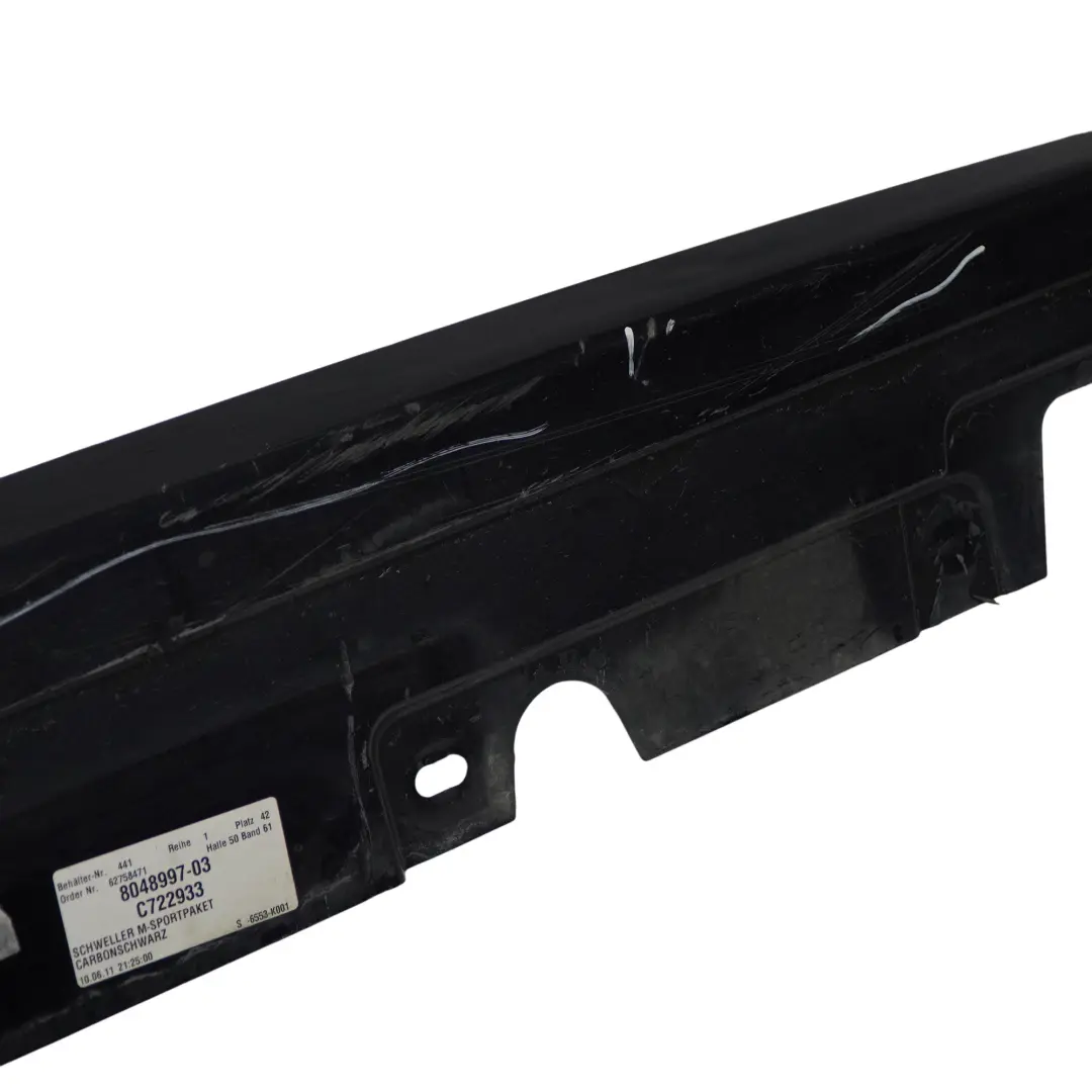 Side Skirt M Sport M5 Sill Cover Panel Left N/S Carbon Black - 416 to BMW F10 F11 with Part number 2298067 BMW F10 F11 Side Skirt M Sport M5 Sill Cover Panel Left N/S Carbon Black - 416 - SKU 2298067-CAR1 - Part number 2298067