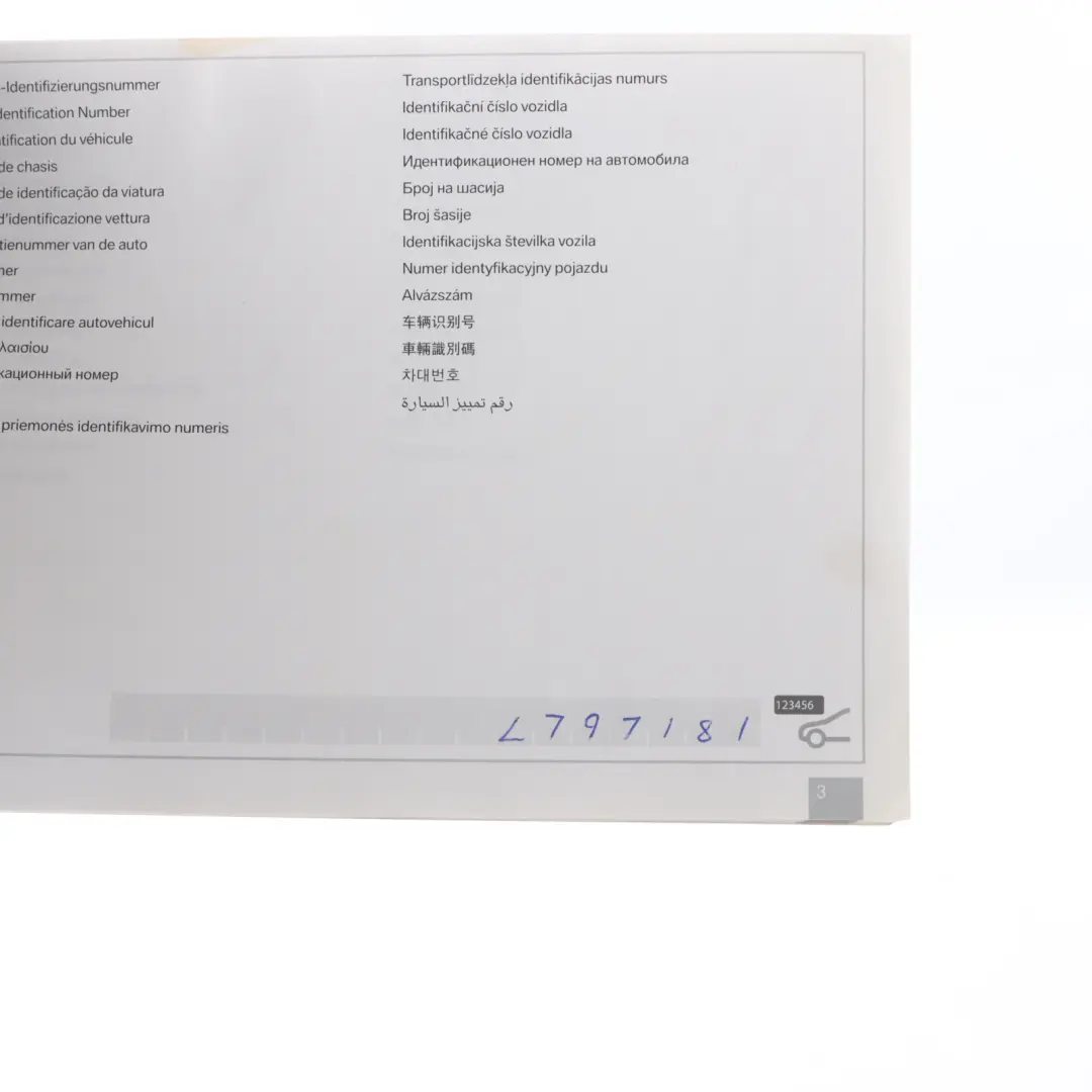 Owner's Service Booklet to BMW E87 E90 E91 X1 E84 F10 F20 F30 with Part number 2901444 BMW E87 E90 E91 X1 E84 F10 F20 F30 Owner's Service Booklet - SKU 2901444-1 - Part number 2901444