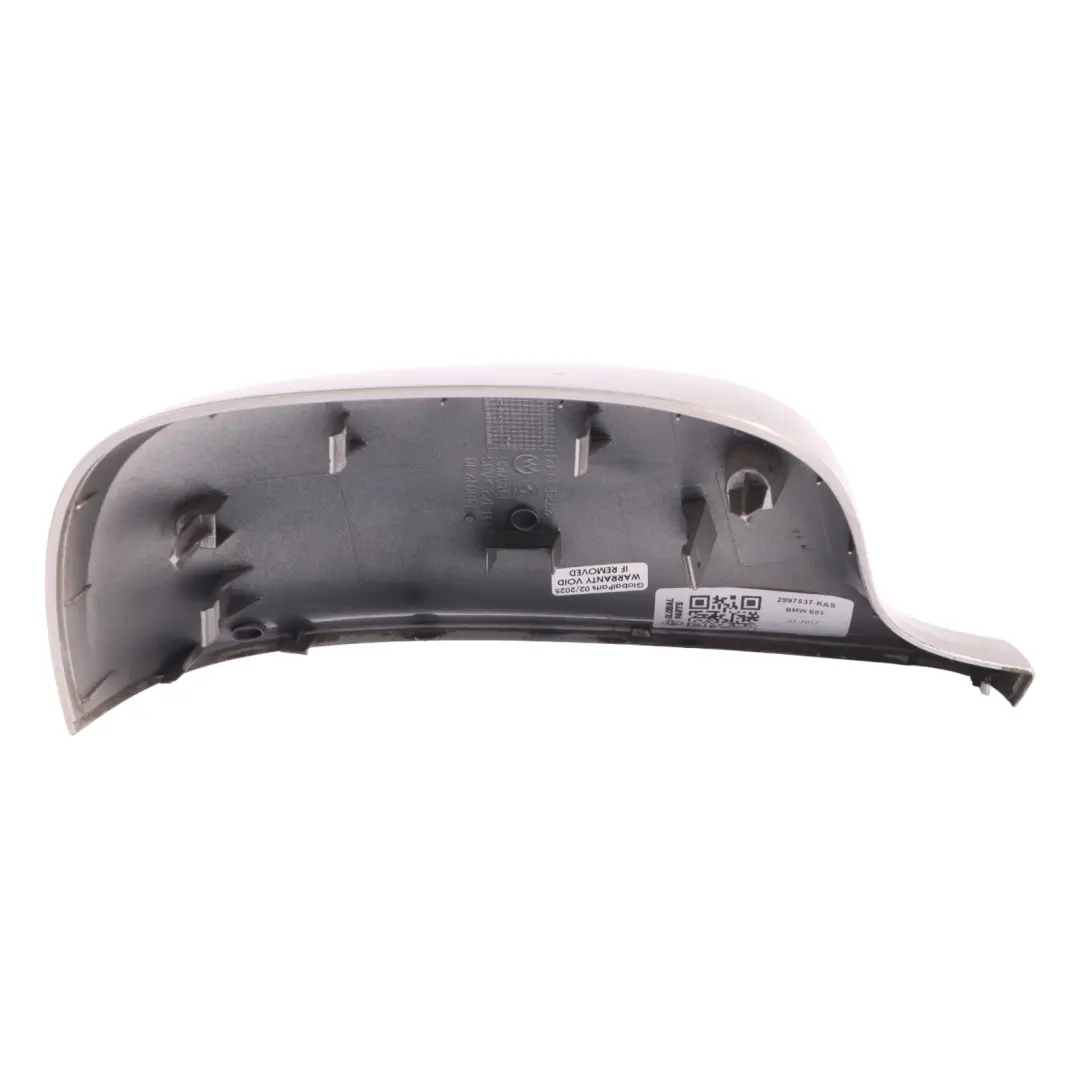 Wing Mirror Cover Trim Cap Left N/S Kaschmir Silver - A72 to BMW X1 E84 with Part number 2997537 BMW X1 E84 Wing Mirror Cover Trim Cap Left N/S Kaschmir Silver - A72 - SKU 2997537-KAS - Part number 2997537