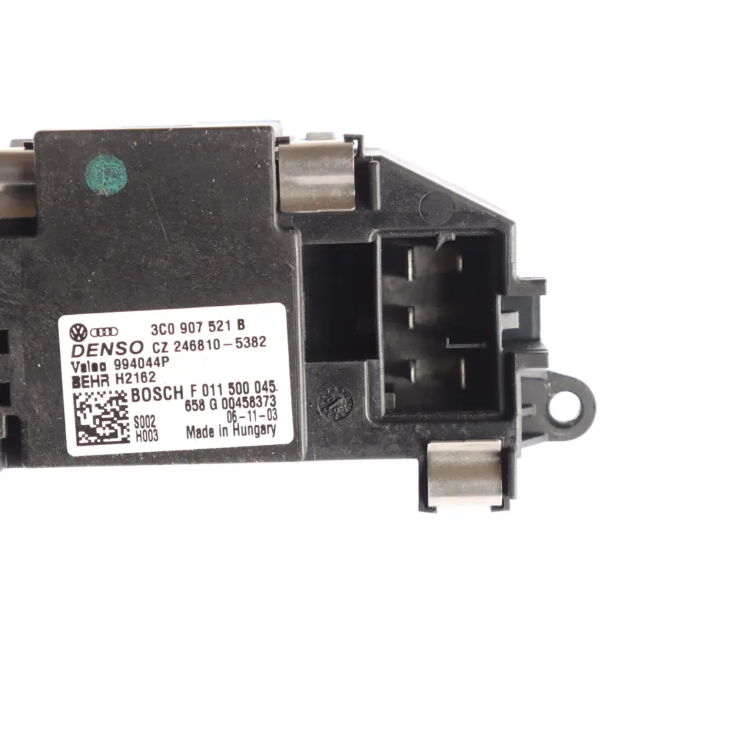 Audi TT 8J Regulador La Resistencia Ventilador Motor Calefactor - SKU 3C0907521B - Número de pieza 3C0907521B