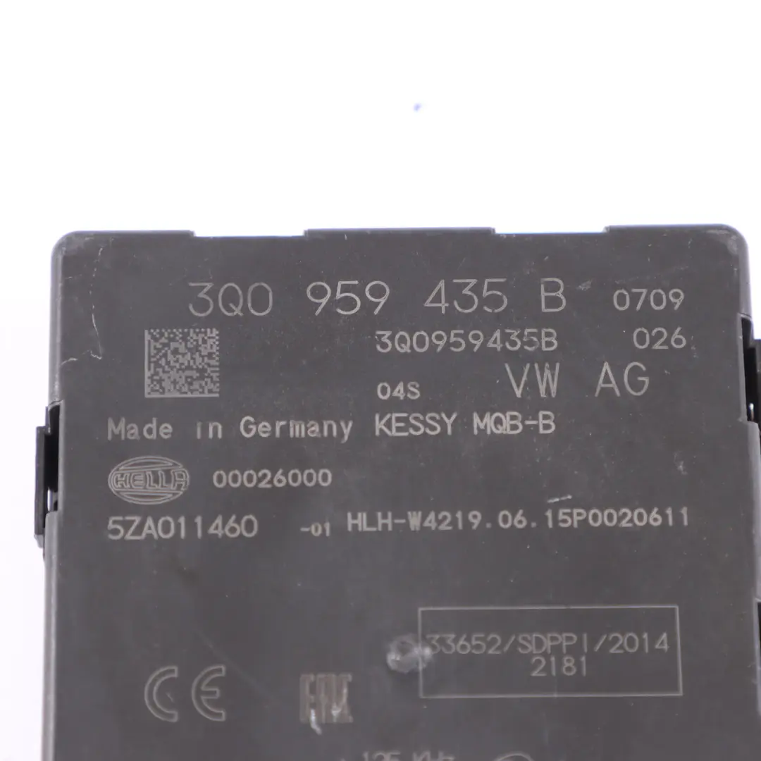 Ingresso Keyless Kessy Modulo Di Controllo ECU per Audi TT FV con numero di parte 3Q0959435B Audi TT FV Ingresso Keyless Kessy Modulo Di Controllo ECU - SKU 3Q0959435B - Numero di parte 3Q0959435B