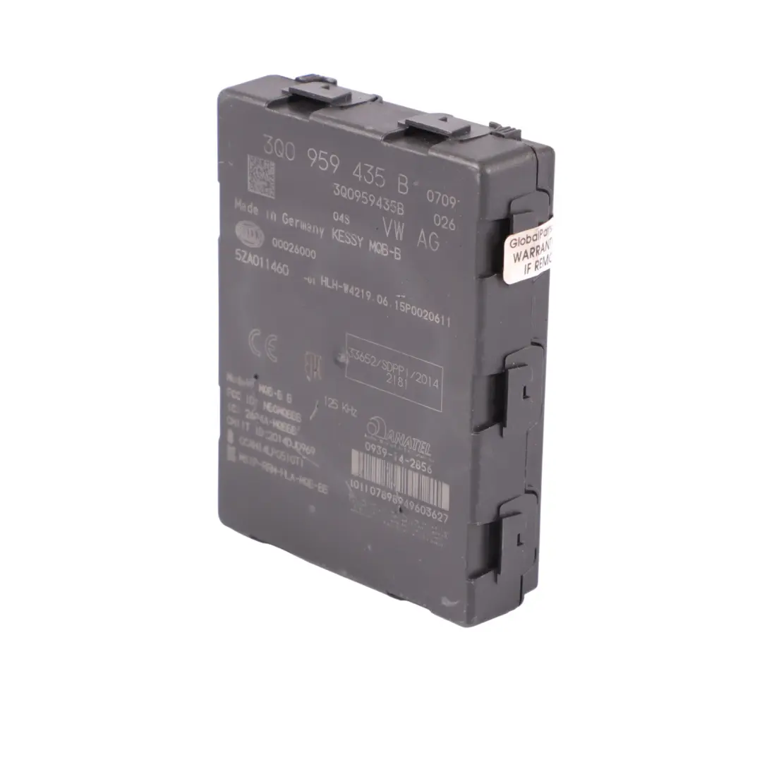 Ingresso Keyless Kessy Modulo Di Controllo ECU per Audi TT FV con numero di parte 3Q0959435B Audi TT FV Ingresso Keyless Kessy Modulo Di Controllo ECU - SKU 3Q0959435B - Numero di parte 3Q0959435B