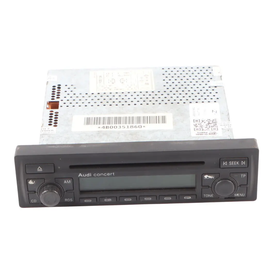 8N Radio Media Player Audio CD Head Unit Player Concert to Audi TT with Part number 4B0035186Q Audi TT 8N Radio Media Player Audio CD Head Unit Player Concert - SKU 4B0035186Q - Part number 4B0035186Q