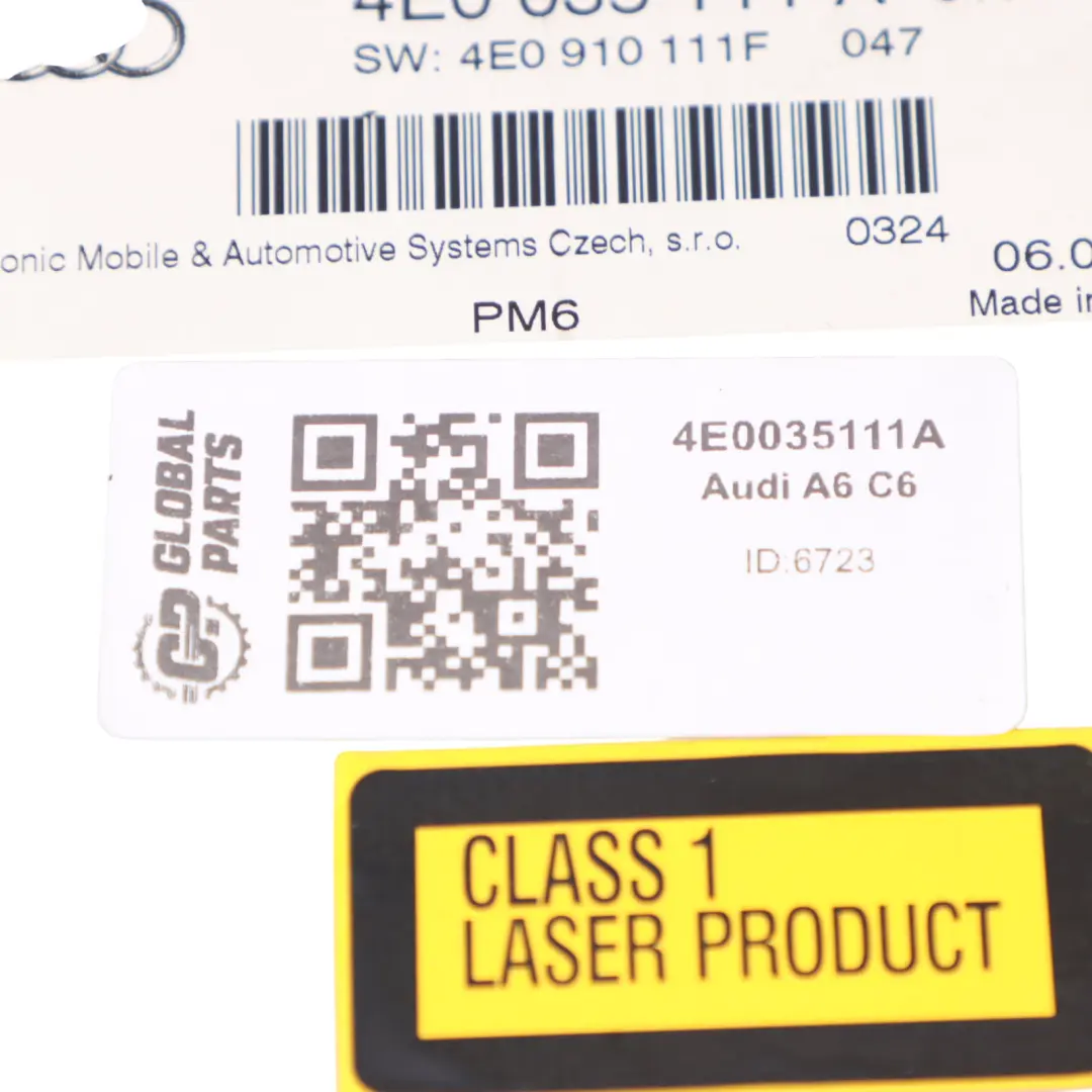 6-disc Compact CD Changer to Audi A6 C6 with Part number 4E0035111A Audi A6 C6 6-disc Compact CD Changer - SKU 4E0035111A - Part number 4E0035111A