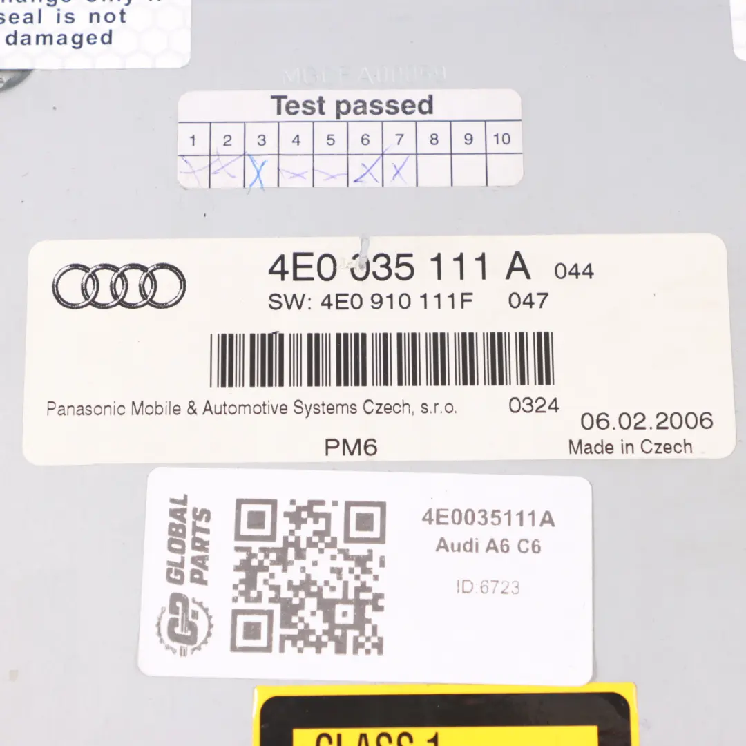 Audi A6 C6 6-disc Compact CD Changer - SKU 4E0035111A - Part number 4E0035111A