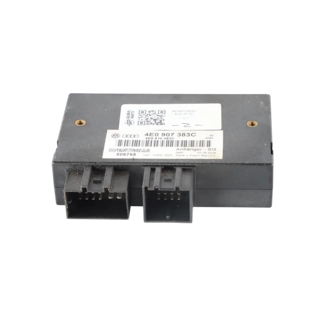 Audi Q7 4L Trailer Hook Tow Bar Control Module Unit - SKU 4E0907383C - Part number 4E0907383C