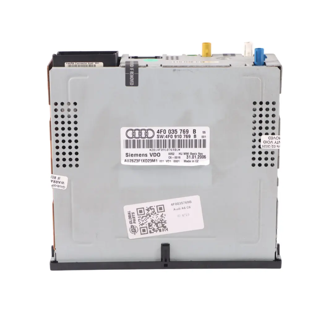 DVD Navigations System Hauptein Heit für Audi A6 C6 CD mit Teilenummer 4F0035769B Audi A6 C6 CD DVD Navigations System Hauptein Heit - SKU 4F0035769B - Teilenummer 4F0035769B