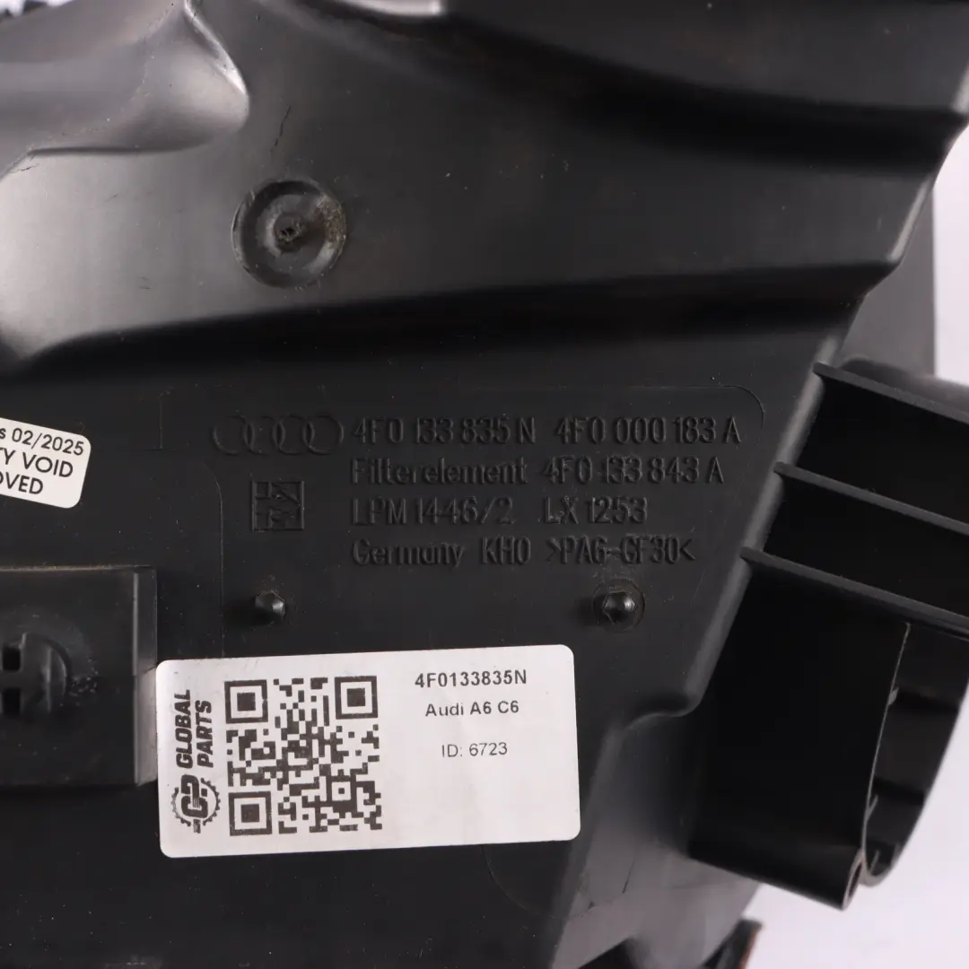 Carcasa caja filtro aire silenciador admisión Audi A6 C6 izquierda para con número de pieza 4F0133835N Carcasa caja filtro aire silenciador admisión Audi A6 C6 izquierda - SKU 4F0133835N - Número de pieza 4F0133835N
