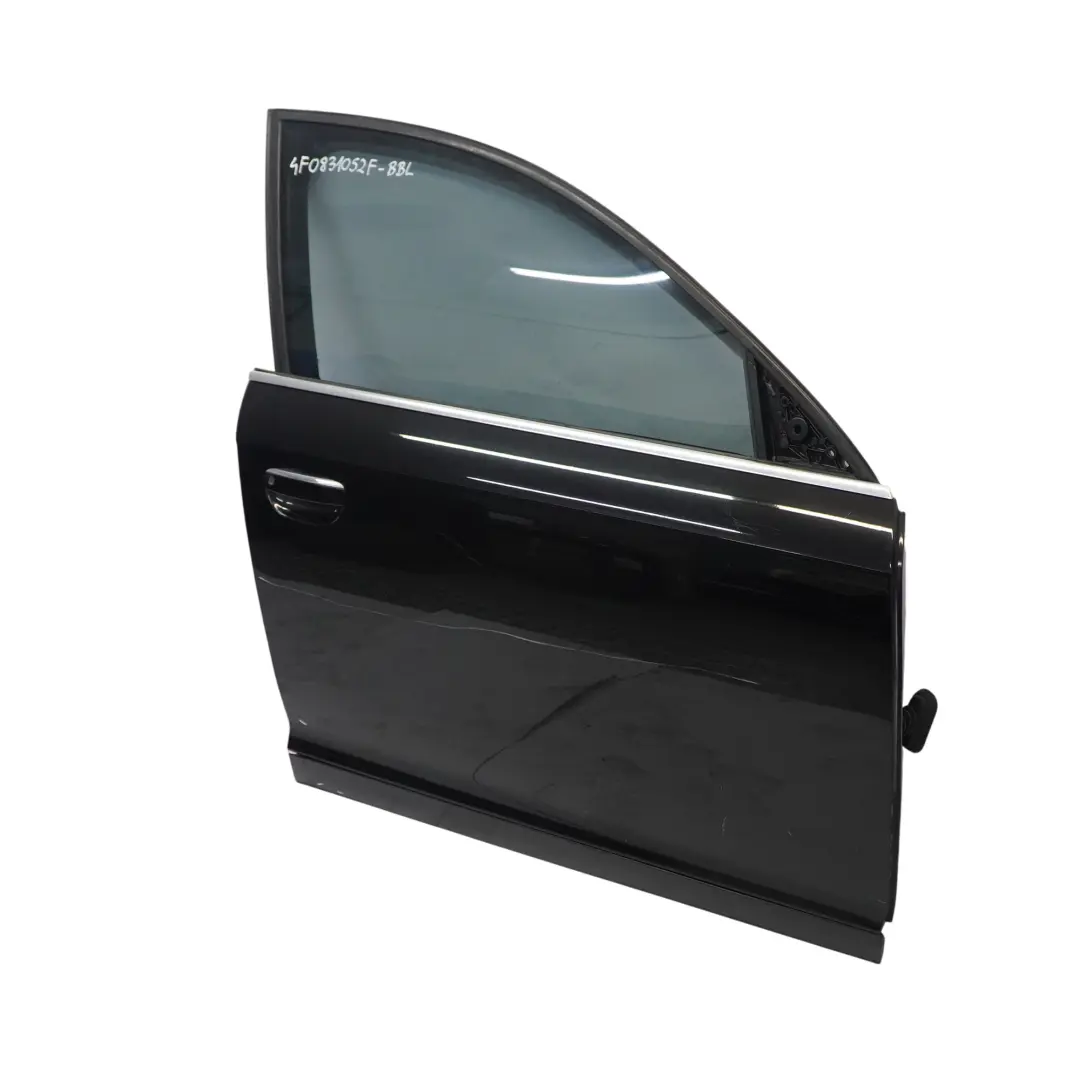Puerta Delantera Derecha Brilliant Black Metallic Negro - Y9B para Audi A6 C6 con número de pieza 4F0831052F Audi A6 C6 Puerta Delantera Derecha Brilliant Black Metallic Negro - Y9B - SKU 4F0831052F-BBL - Número de pieza 4F0831052F