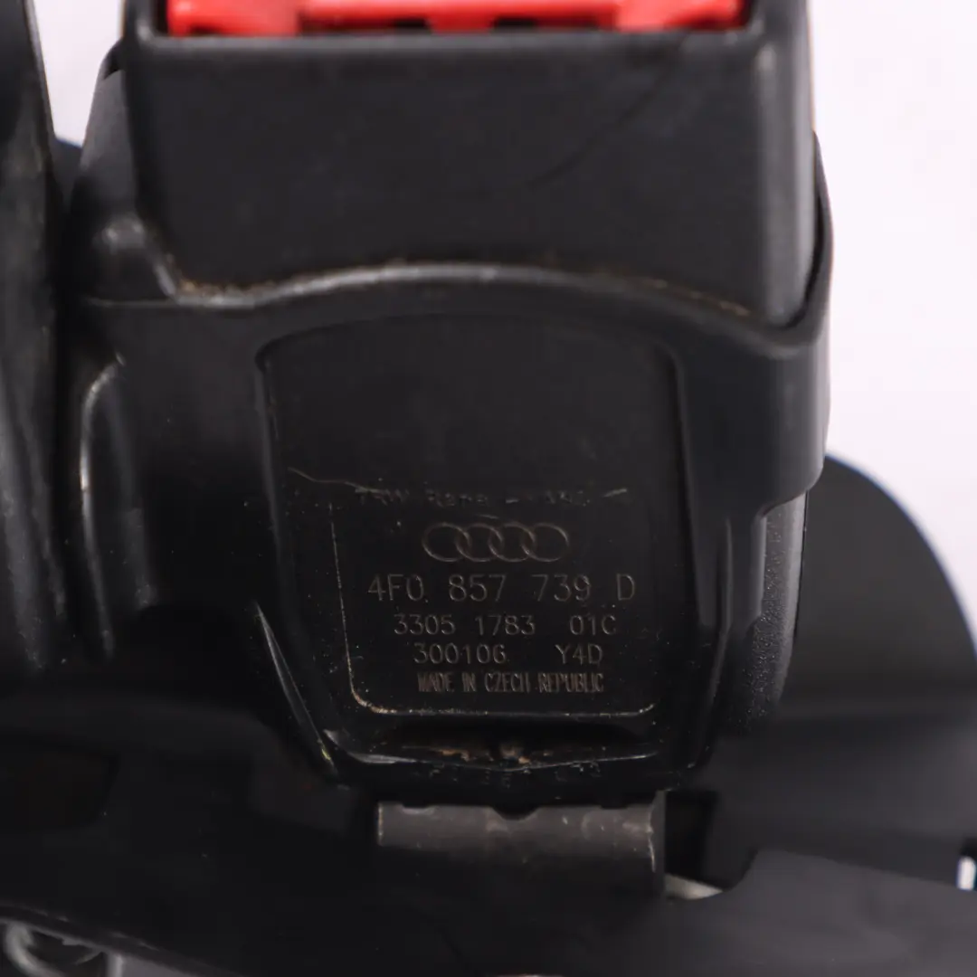 Audi A6 C6 Hebilla cinturón seguridad asientos traseros izquierda - SKU 4F0857739D - Número de pieza 4F0857739D