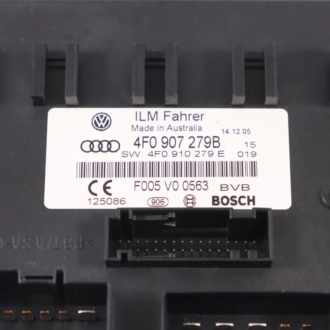 Audi A6 C6 Karosserie Steuergerät Einheit Modul BCM Komfortein Heit - SKU 4F0907279B - Teilenummer 4F0907279B