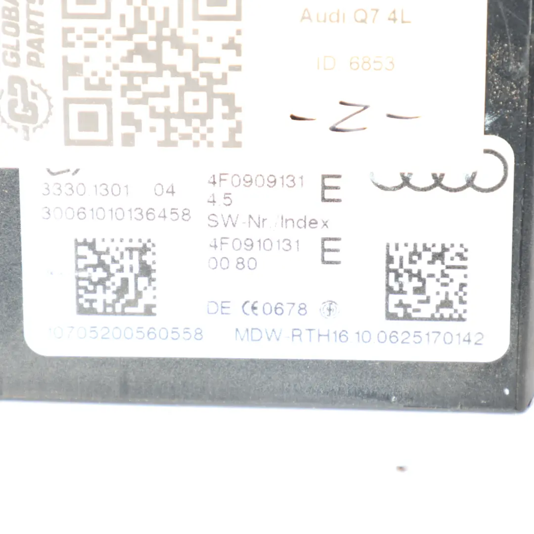 4F Ignition Lock Barrel Key Reader Ring Control Unit to Audi A6 C6 with Part number 4F0909131E Audi A6 C6 4F Ignition Lock Barrel Key Reader Ring Control Unit - SKU 4F0909131E - Part number 4F0909131E