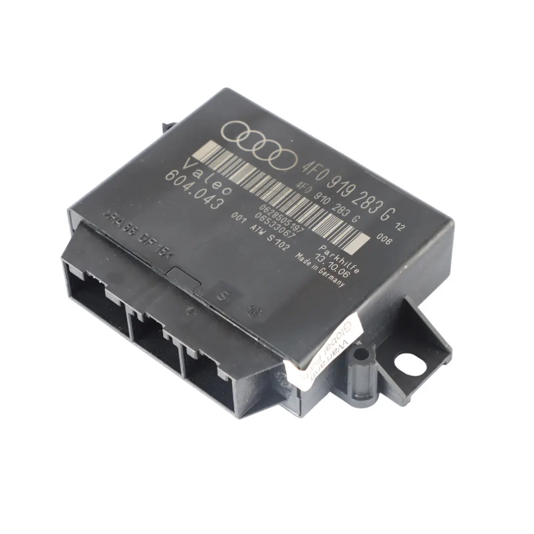 Módulo control distancia estacionamiento asistencia PDC para Audi A6 C6 con número de pieza 4F0919283G Audi A6 C6 Módulo control distancia estacionamiento asistencia PDC - SKU 4F0919283G - Número de pieza 4F0919283G