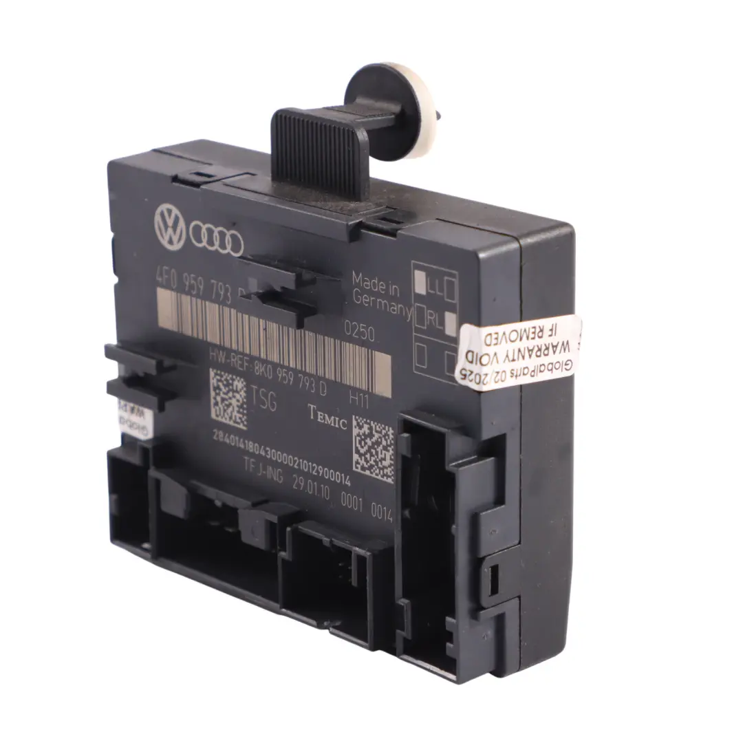 Módulo De Puerta Lado Del Conductor Unidad De Control ECU para Audi A6 C6 con número de pieza 4F0959793R Audi A6 C6 Módulo De Puerta Lado Del Conductor Unidad De Control ECU - SKU 4F0959793R - Número de pieza 4F0959793R