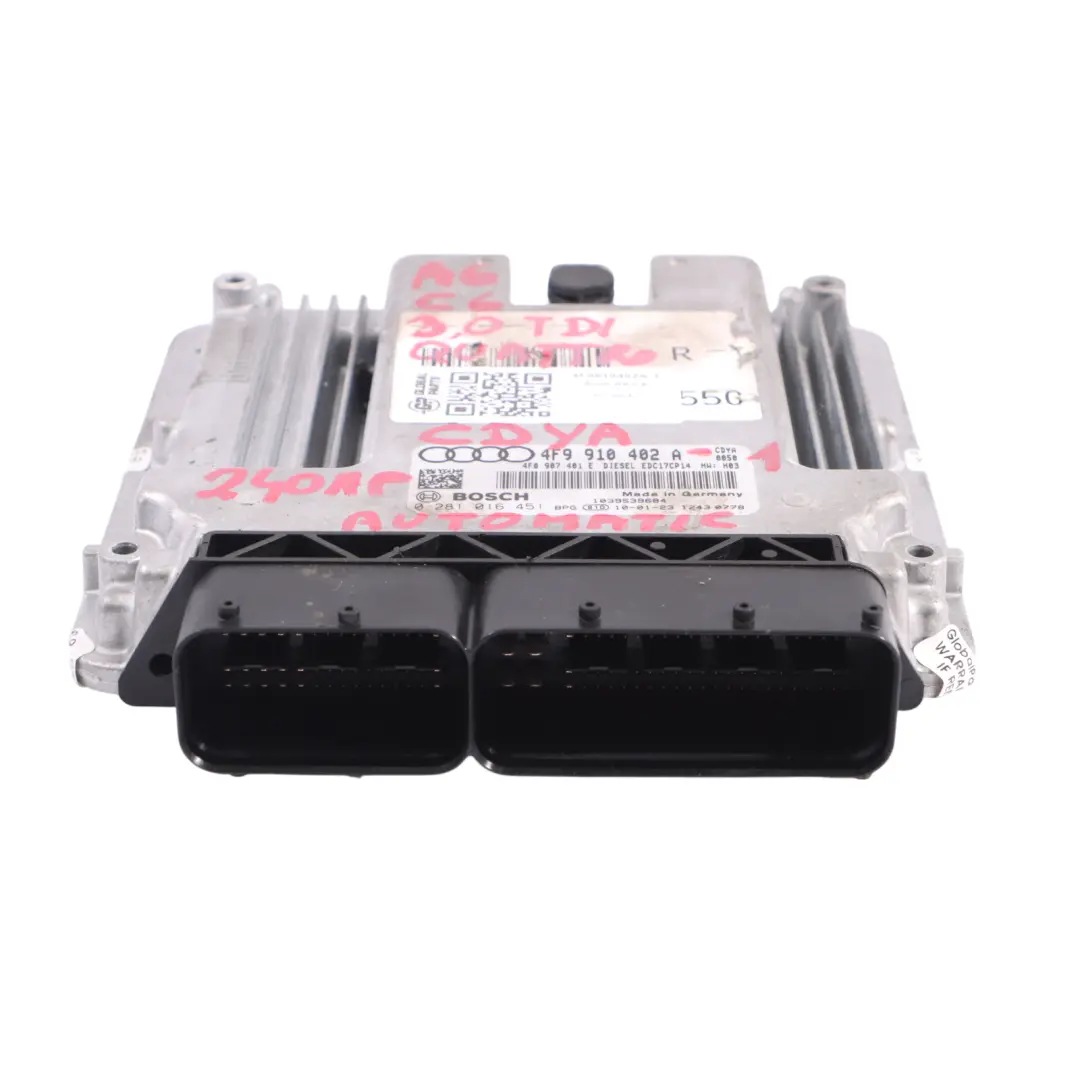 Audi A6 C6 3.0 TDI 240 PS CDYA Quattro Motor ECU Zündung Schlüssel - SKU 4F9910402A-1 - Teilenummer 4F9910402A