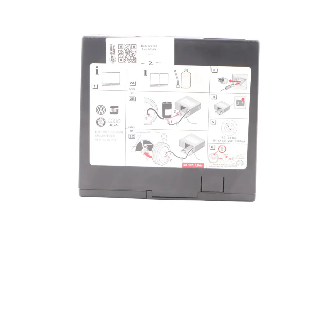 Emergenza Compressore Pneumatici Ruota Pompa per Audi Volkswagen Skoda con numero di parte 4G0012615A Audi Volkswagen Skoda Emergenza Compressore Pneumatici Ruota Pompa - SKU 4G0012615A - Numero di parte 4G0012615A