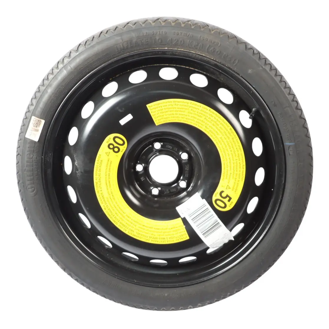 Audi A7 4G Ruota Scorta Pneumatico In Acciaio 145/60/R20 41/2.Jx ET22 4G0601027E