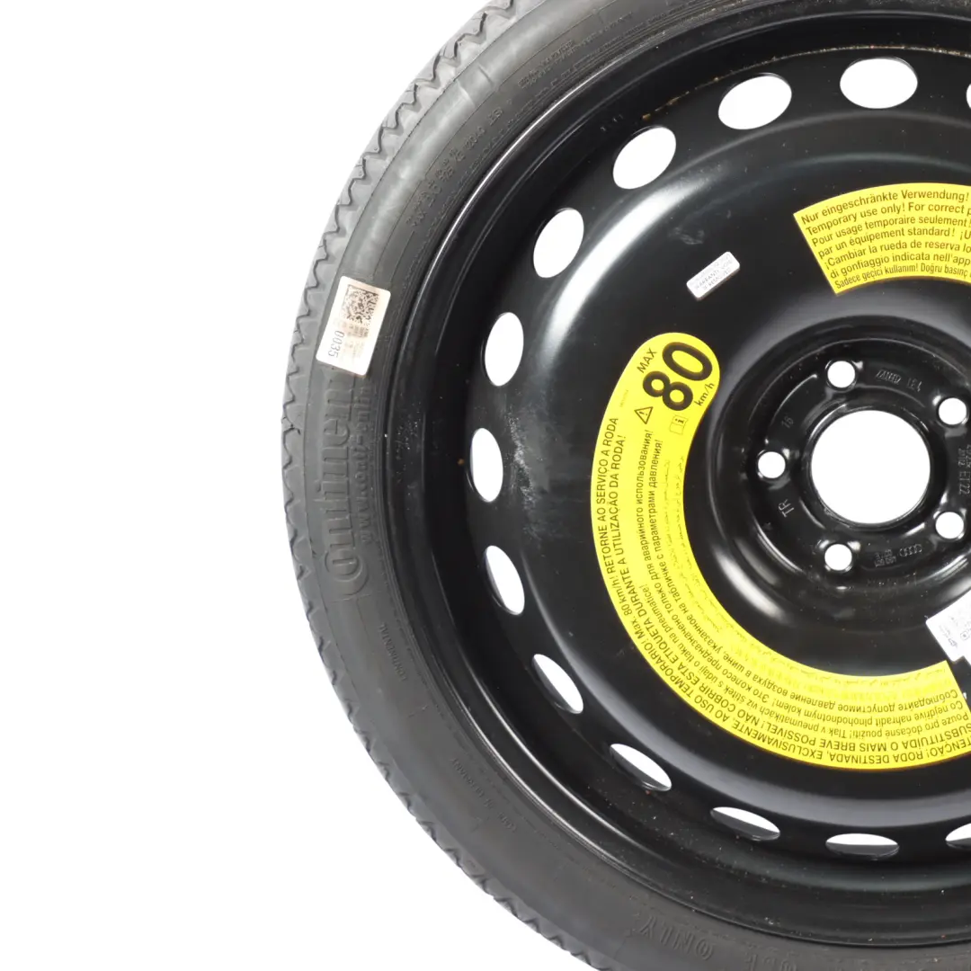 Ruota Scorta Pneumatico In Acciaio 145/60/R20 41/2.Jx ET22 per Audi A7 4G con numero di parte 4G0601027E Audi A7 4G Ruota Scorta Pneumatico In Acciaio 145/60/R20 41/2.Jx ET22 - SKU 4G0601027E - Numero di parte 4G0601027E