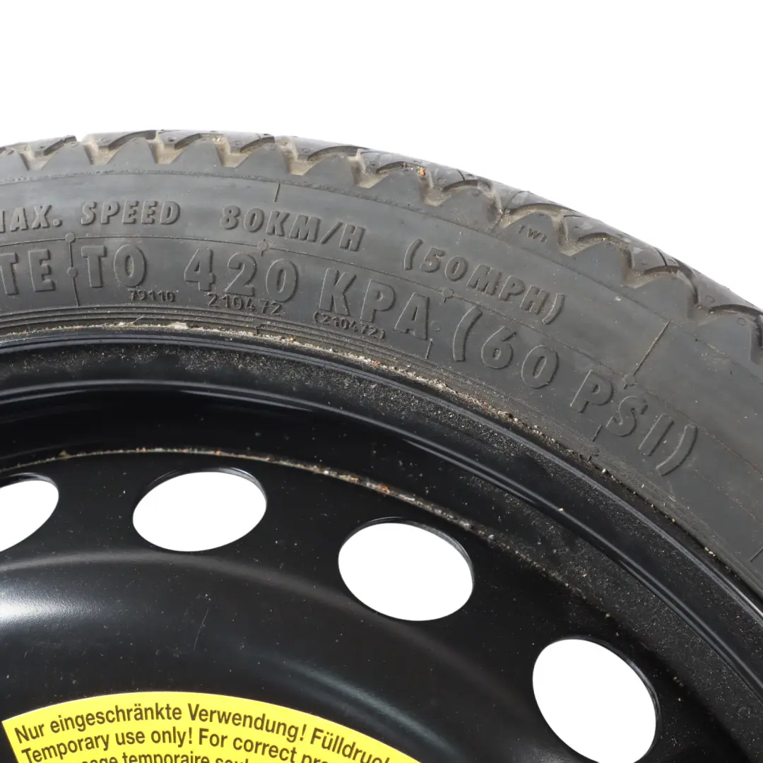 Ersatzrad Rad Stahlreifen 145/60/R20 41/2.Jx ET22 für Audi A7 4G mit Teilenummer 4G0601027E Audi A7 4G Ersatzrad Rad Stahlreifen 145/60/R20 41/2.Jx ET22 - SKU 4G0601027E - Teilenummer 4G0601027E