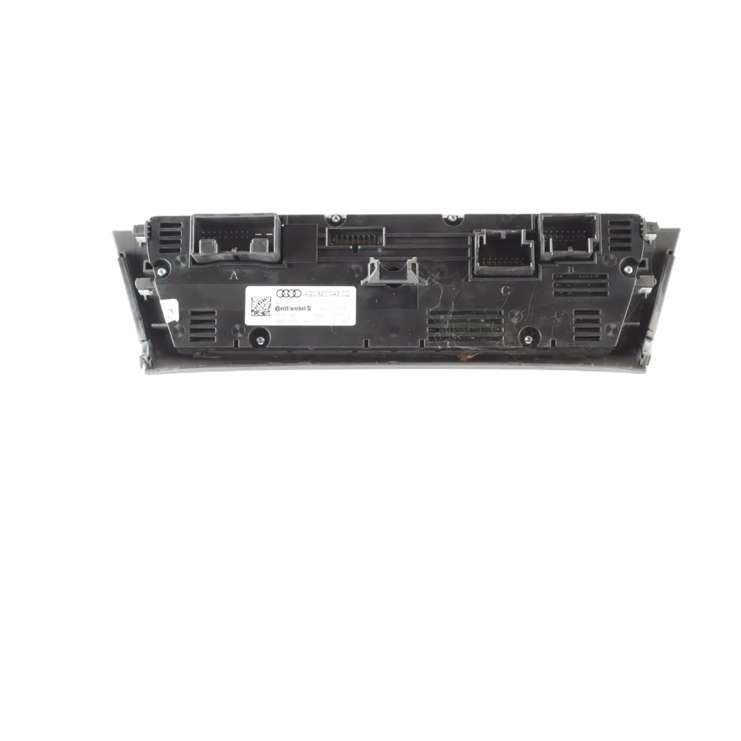 Audi A7 4G8 A/C Panneau commande système climatisation chauffage 4G0820043H - SKU 4G0820043CD - Numéro de pièce 4G0820043CD