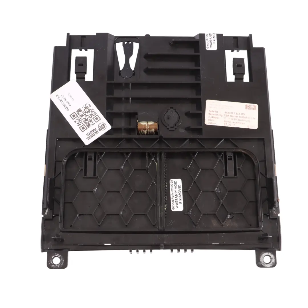 Audi A6 C7 Console Centrale Posacenere Vassoio Posteriore Alluminio - SKU 4G0863273-2 - Numero di parte 4G0863273
