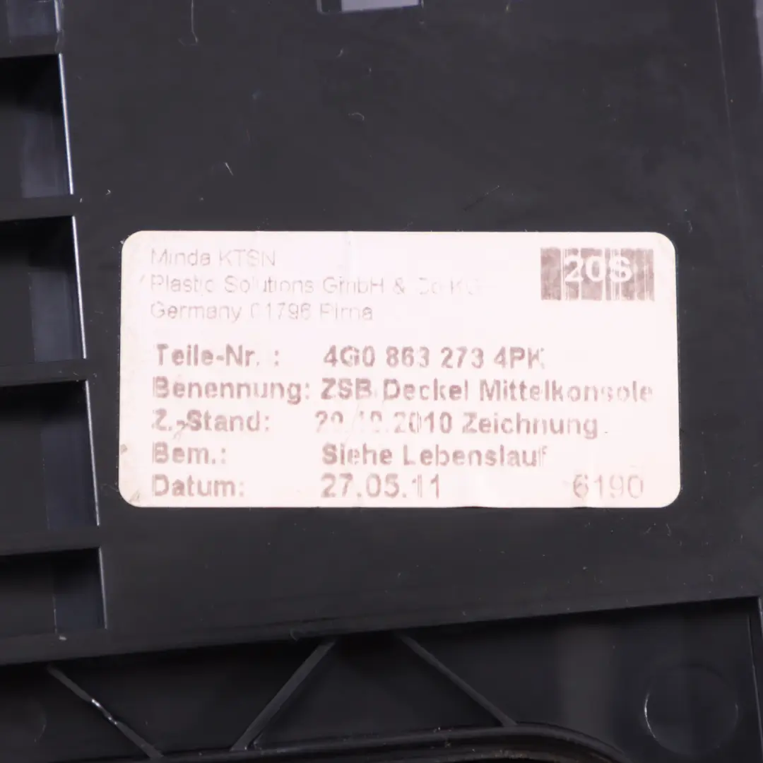 Konsola Środkowa Popielniczka Schowek Aluminium Trigon do Audi A6 C7 o numerze 4G0863273 Audi A6 C7 Konsola Środkowa Popielniczka Schowek Aluminium Trigon - SKU 4G0863273-2 - Numer Części 4G0863273