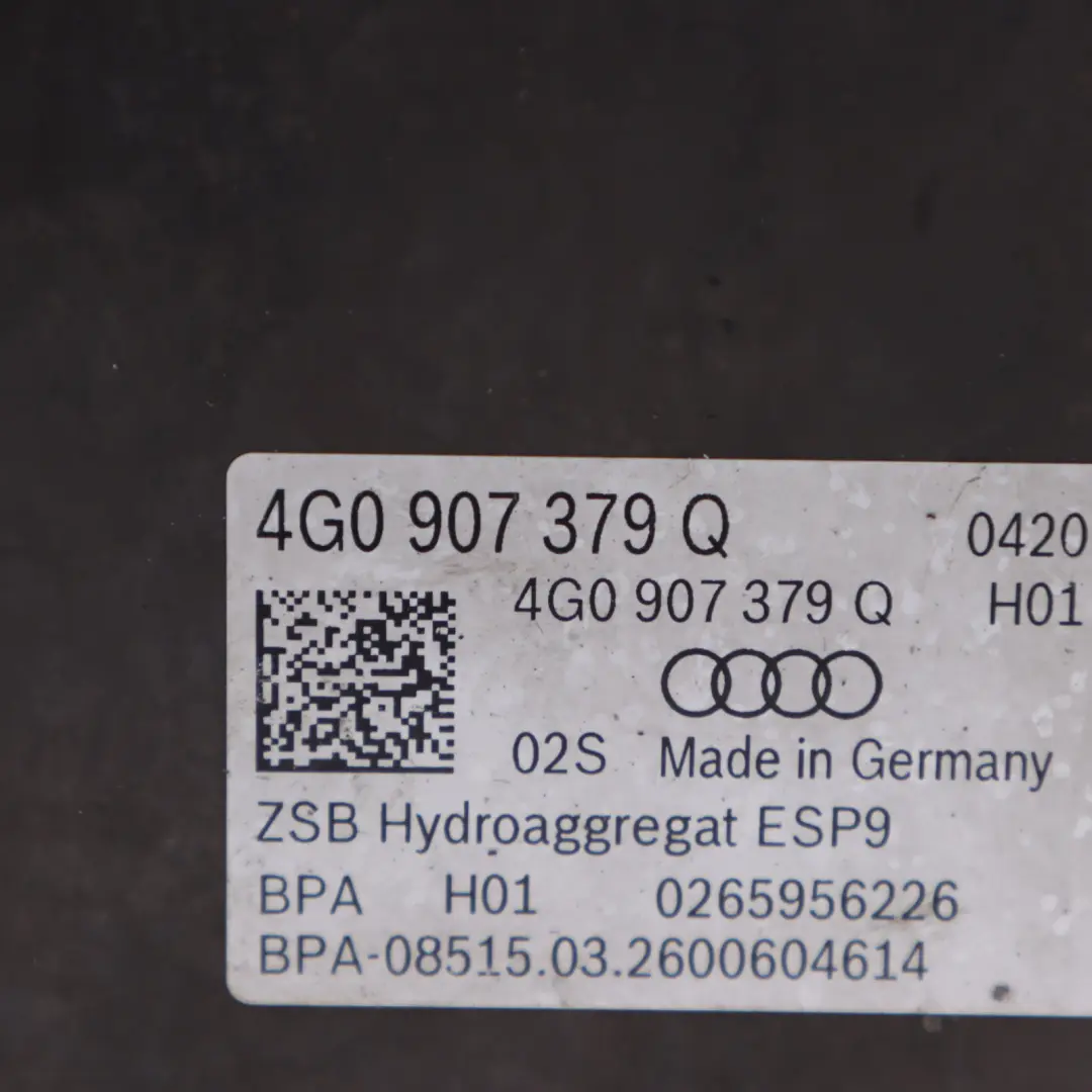 Pompa Freno ABS Audi A6 C7 A7 4G Modulo Controllo Idraulico Frenante per con numero di parte 4G0907379Q Pompa Freno ABS Audi A6 C7 A7 4G Modulo Controllo Idraulico Frenante - SKU 4G0907379Q - Numero di parte 4G0907379Q