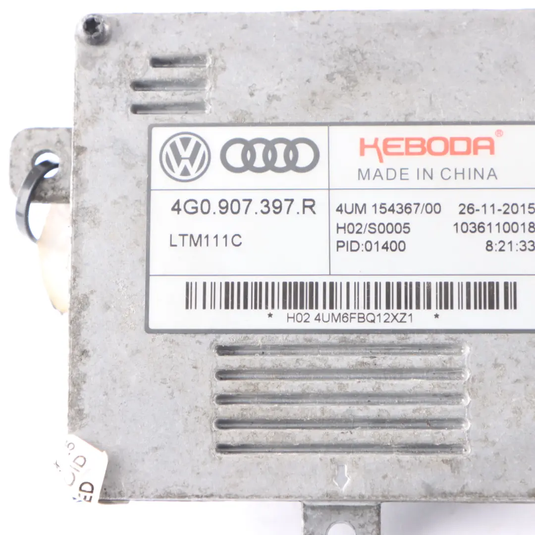 Audi S1 8X Front Lamp Headlight DRL Ballast Control Module Unit - SKU 4G0907397R - Part number 4G0907397R