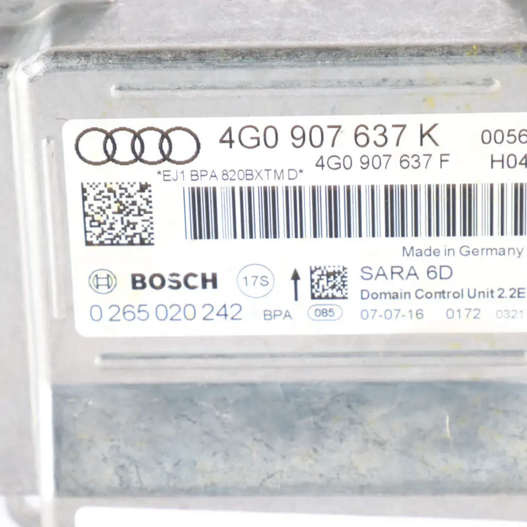 Audi A7 4G8 ESP Sensor unidad control módulo velocidad guiñada ECU 4G0907637H - SKU 4G0907637K - Número de pieza 4G090763K