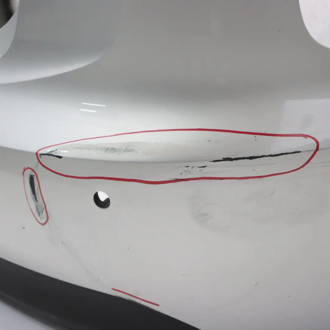 Bumper Trim Panel Covering Ice Silver Metallic - X7W to Audi A6 C7 Rear with Part number 4G5807067A Audi A6 C7 Rear Bumper Trim Panel Covering Ice Silver Metallic - X7W - SKU 4G5807067A-ICS - Part number 4G5807067A