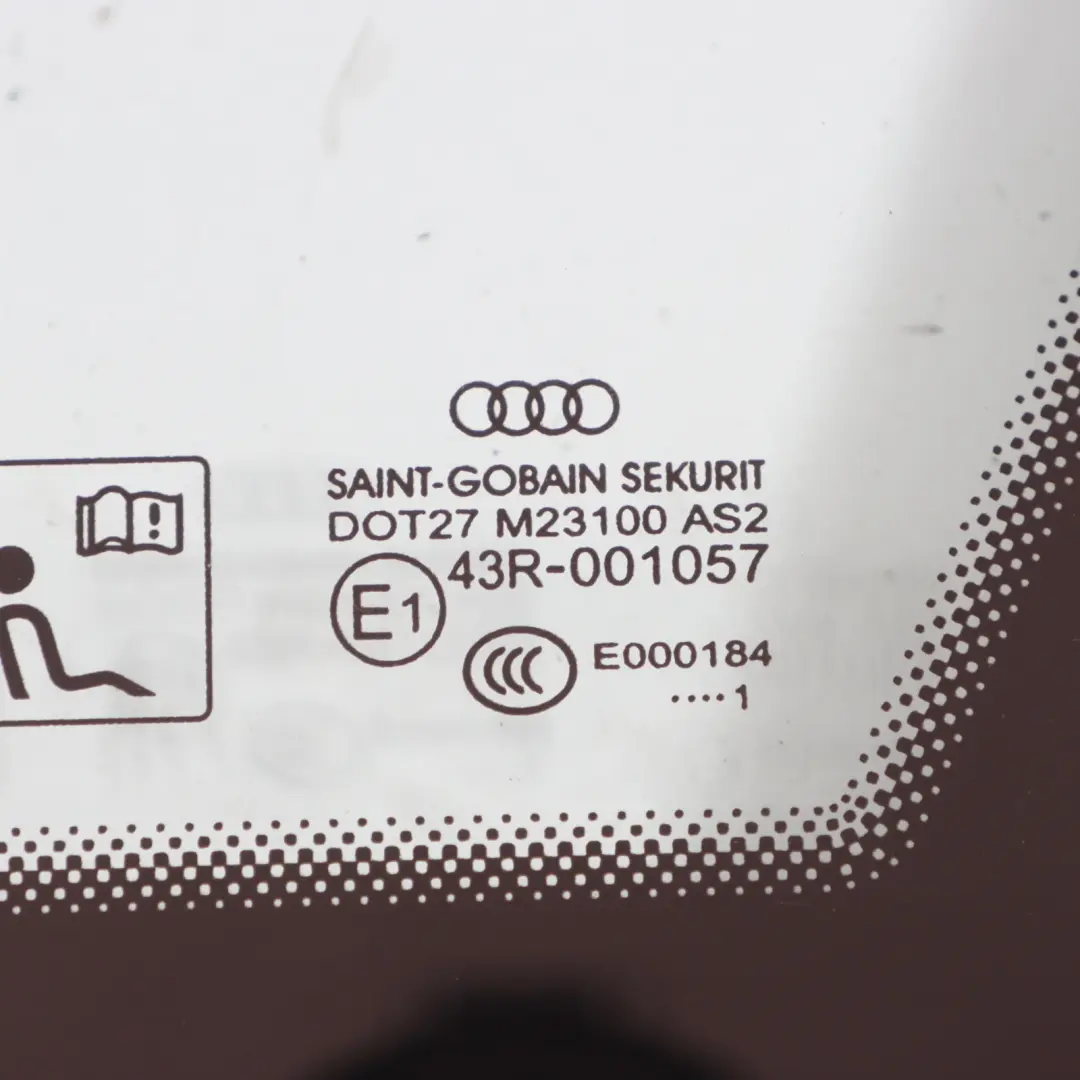 Audi A6 C7 Vitre Latérale De Custode Arrière Droite AS2 - SKU 4G5845300F - Numéro de pièce 4G5845300F
