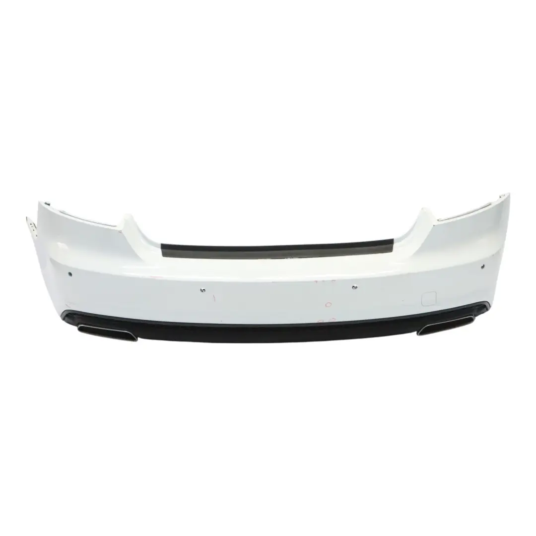 Audi A7 4G8 Rear Bumper Covering Trim Panel Glacier White Pearl - S9R - SKU 4G8807067AQ-MGW - Part number 4G8807067AQ