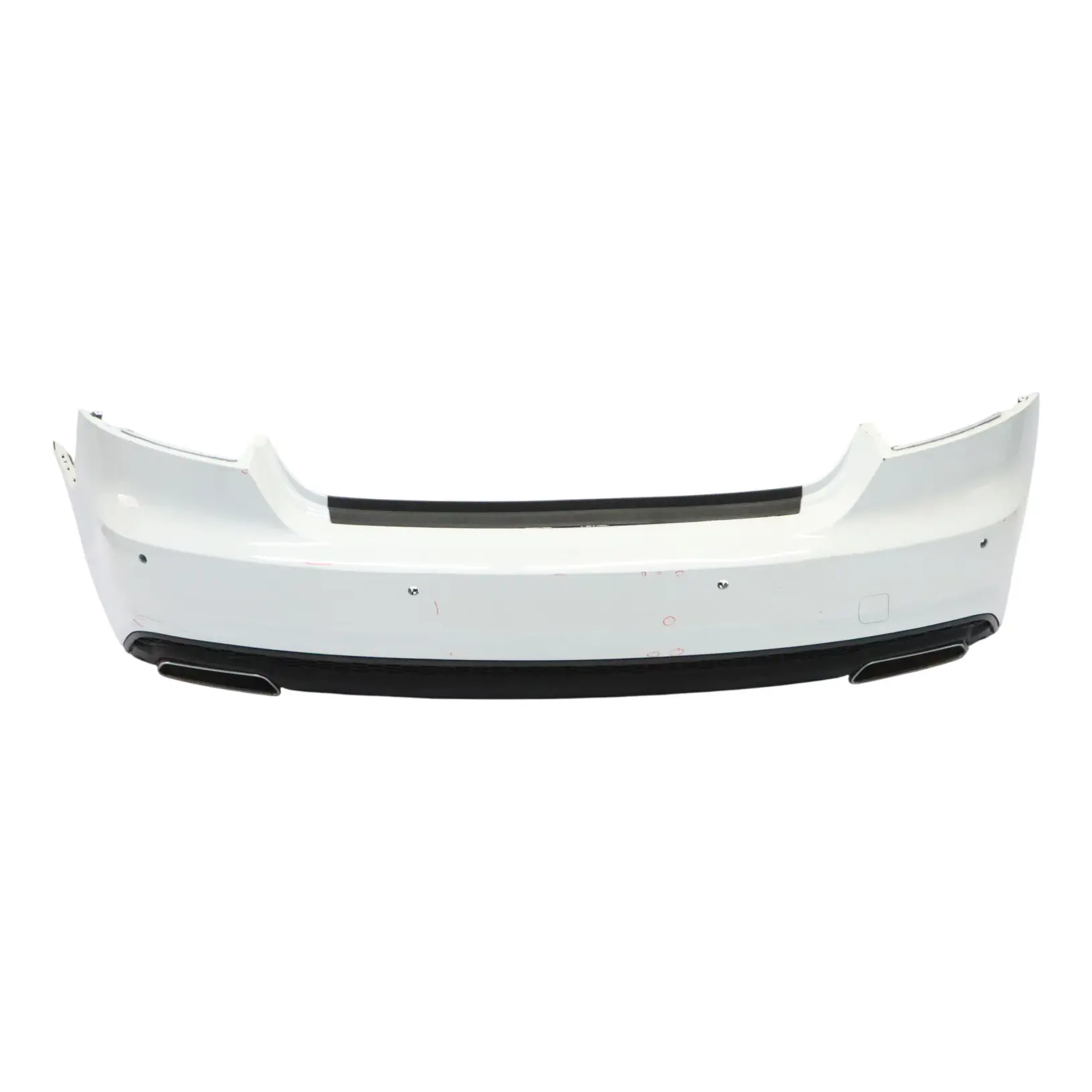 Audi A7 4G8 Rear Bumper Covering Trim Panel Glacier White Pearl - S9R