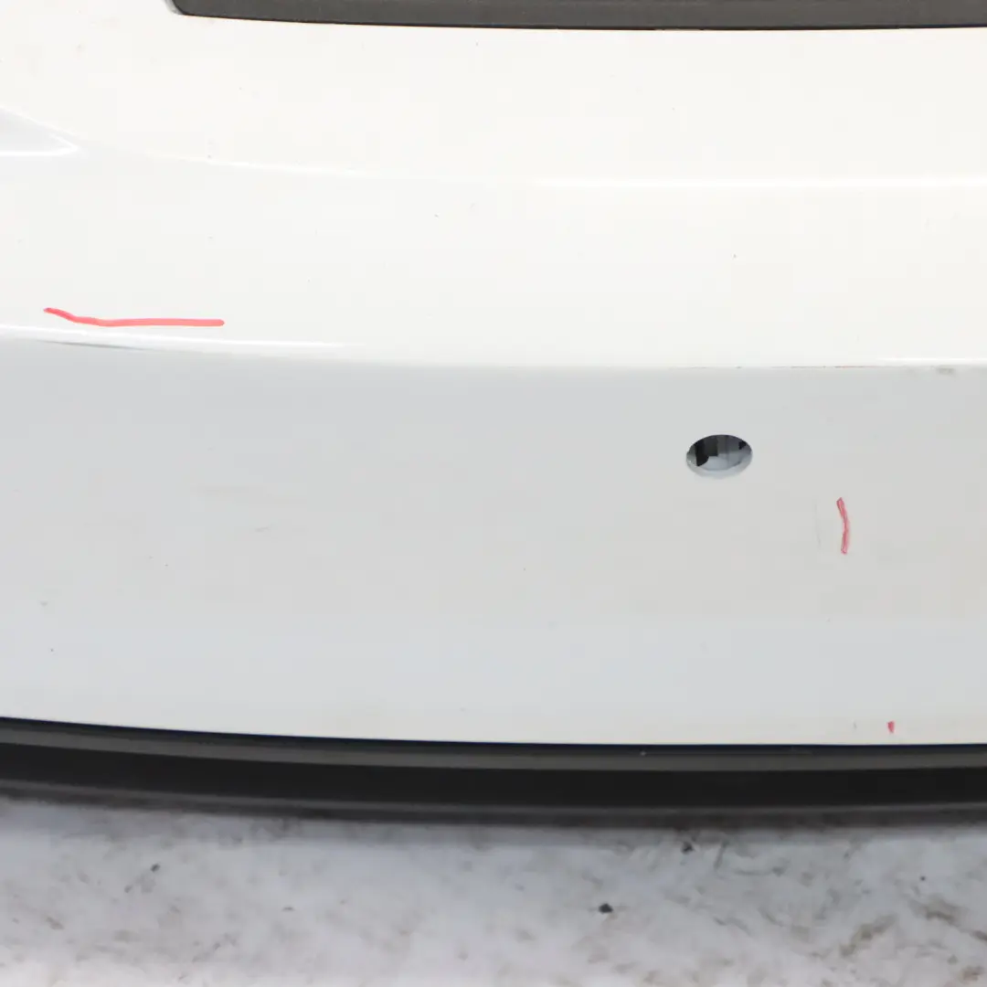 Audi A7 4G8 Rear Bumper Covering Trim Panel Glacier White Pearl - S9R - SKU 4G8807067AQ-MGW - Part number 4G8807067AQ