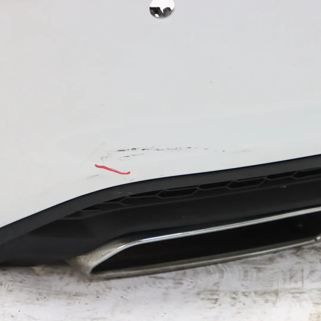 Audi A7 4G8 Rear Bumper Covering Trim Panel Glacier White Pearl - S9R - SKU 4G8807067AQ-MGW - Part number 4G8807067AQ