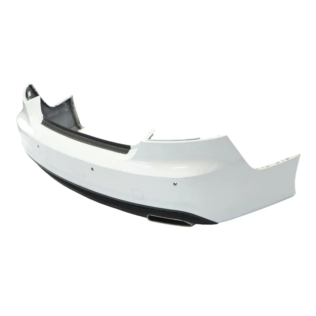 Audi A7 4G8 Rear Bumper Covering Trim Panel Glacier White Pearl - S9R - SKU 4G8807067AQ-MGW - Part number 4G8807067AQ