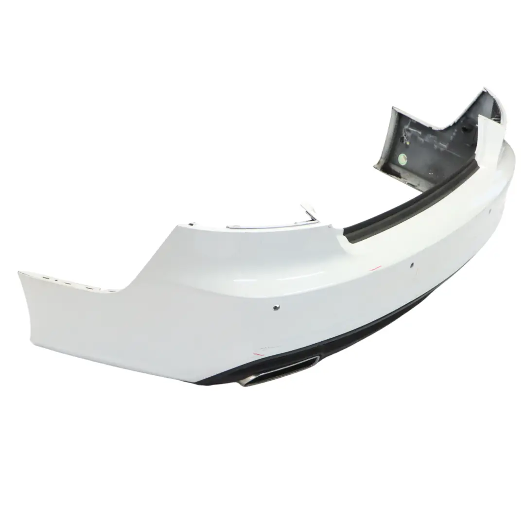 Audi A7 4G8 Rear Bumper Covering Trim Panel Glacier White Pearl - S9R - SKU 4G8807067AQ-MGW - Part number 4G8807067AQ